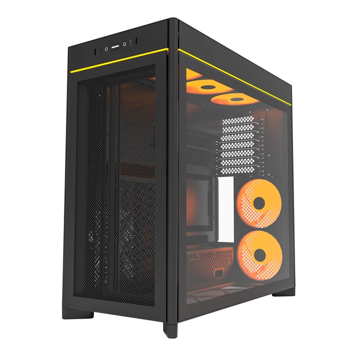 کیس مشکی مونتک مدل MONTECH HS01 PRO BLACK - 3