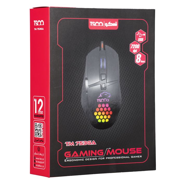 ماوس مخصوص بازی تسکو مدل TM 753 GA - 12