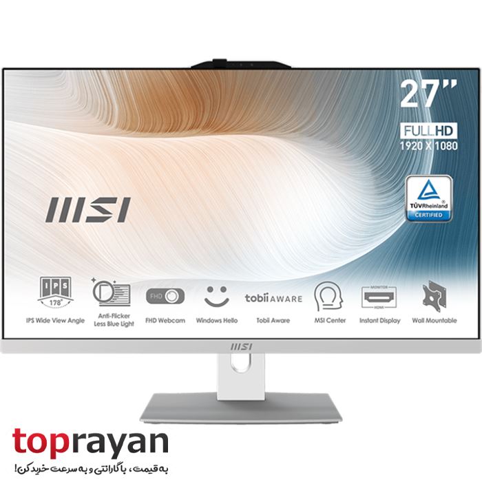 کامپیوتر All In One ام اس آی 27 اینچی مدل Modern AM272P 12M پردازنده Core i5 1240P رم 16GB حافظه 1TB SSD گرافیک Intel غیرلمسی - 4
