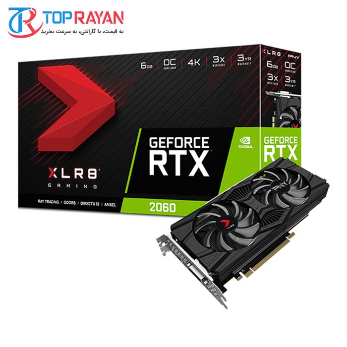 کارت گرافیک پی ان وای مدل GeForce RTX 2060 6GB XLR8 Gaming Overclocked Edition - 4