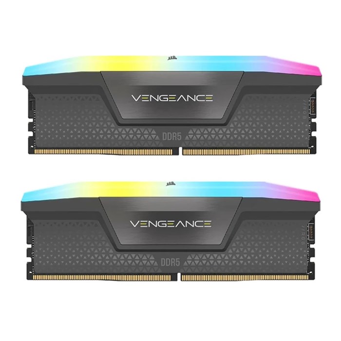 رم کامپیوتر DDR5 دو کاناله 6000 مگاهرتز CL30 کورسیر Vengeance RGB AMD Expo ظرفیت 64 گیگابایت