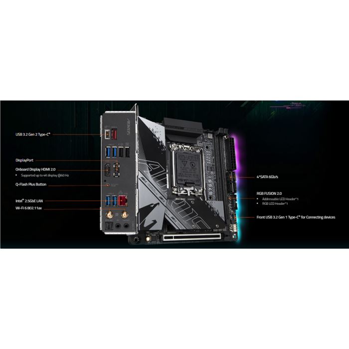 مادربرد گیگابایت مدل B760I AORUS PRO DDR4 Rev. 1.x - 8