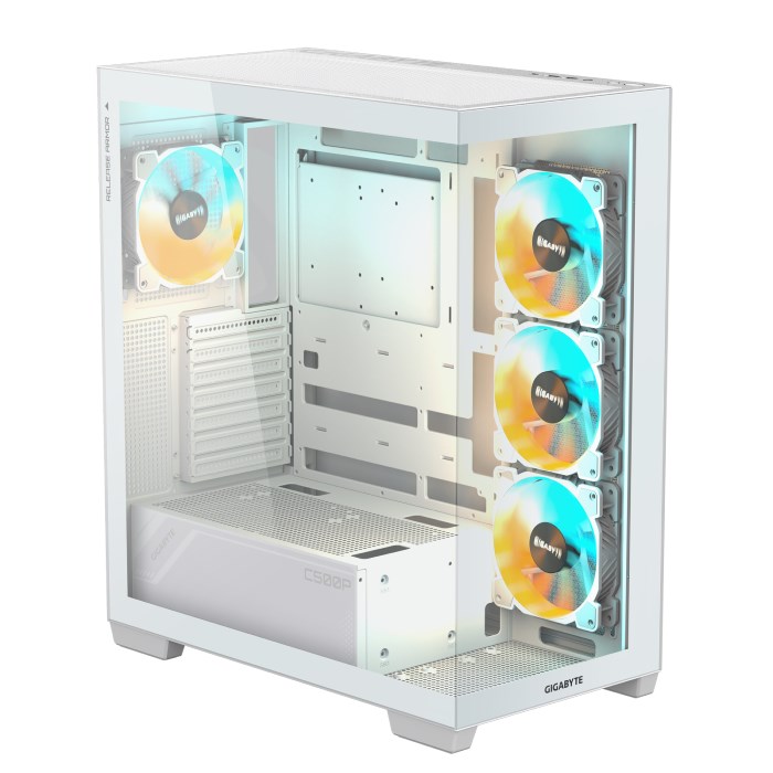 کیس گیمینگ گیگابایت سفید C500 PANORAMIC STEALTH ICE - 2