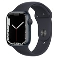 Apple Series 7 GPS 45mm Midnight (Black) Aluminum Case with Sport Band Watch 