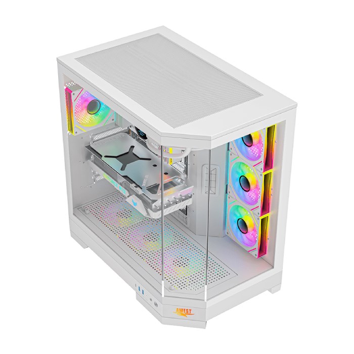 کیس گیمینگ سفید اوست مدل GT-AQ1-MW - 3