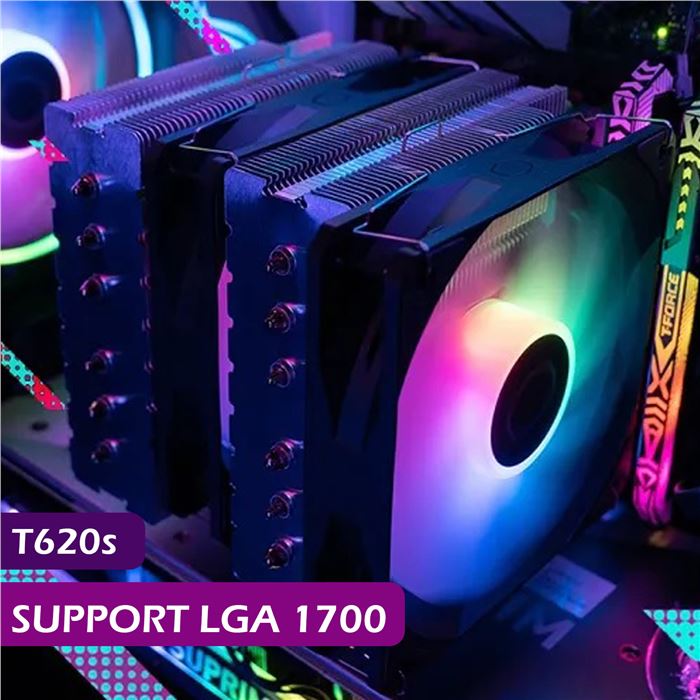 خنک کننده پردازنده کولر مستر مدل T620s ARGB LGA1700 - 14