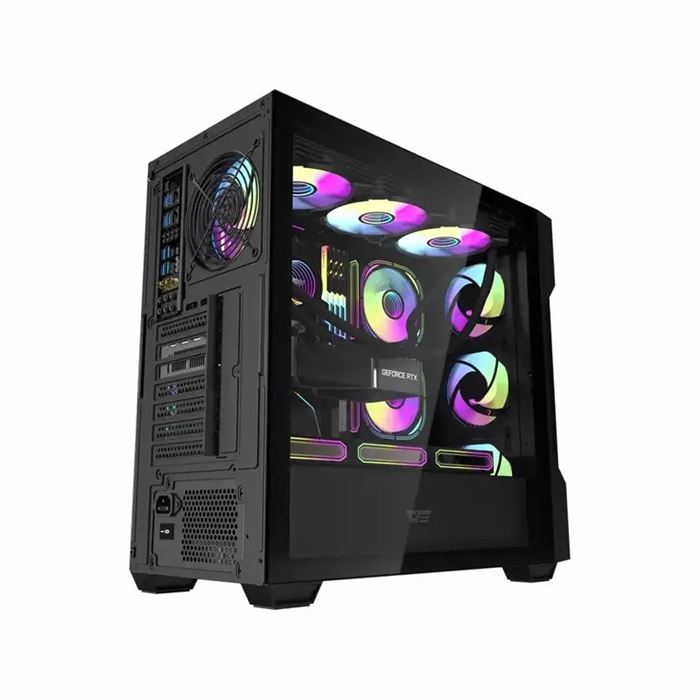 کیس کامپیوتر گیمینگ دارک فلش مدل DS900 Mesh ATX Black - 2