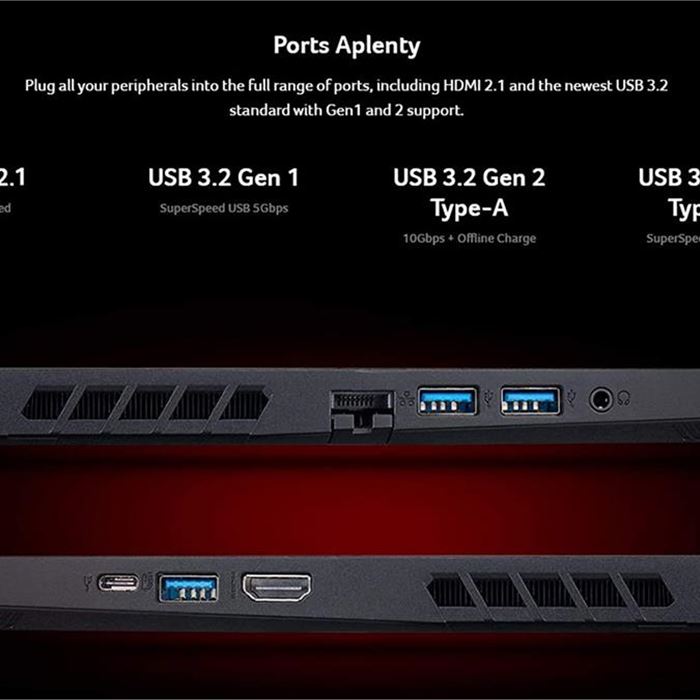 لپ تاپ ایسر 15.6 اینچ مدل Nitro 5 AN515 پردازنده Ryzen 7 5800H رم 16GB حافظه 1TB 512GB SSD گرافیک 8GB RTX 3070 - 3
