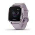Garmin Venu Sq Metallic Orchid Aluminium Bezel with Orchid Case and Silicone Band