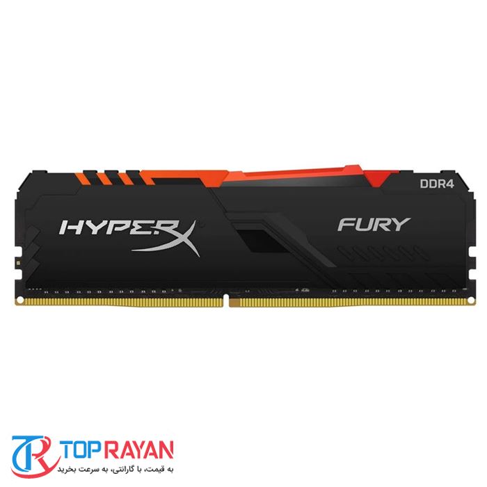رم کینگستون سری HyperX Fury RGB با ظرفیت 8 گیگابایت و فرکانس 3200 مگاهرتز  - 3