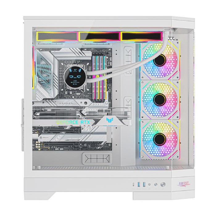 کیس گیمینگ سفید اوست مدل GT-AQ1-MW - 2