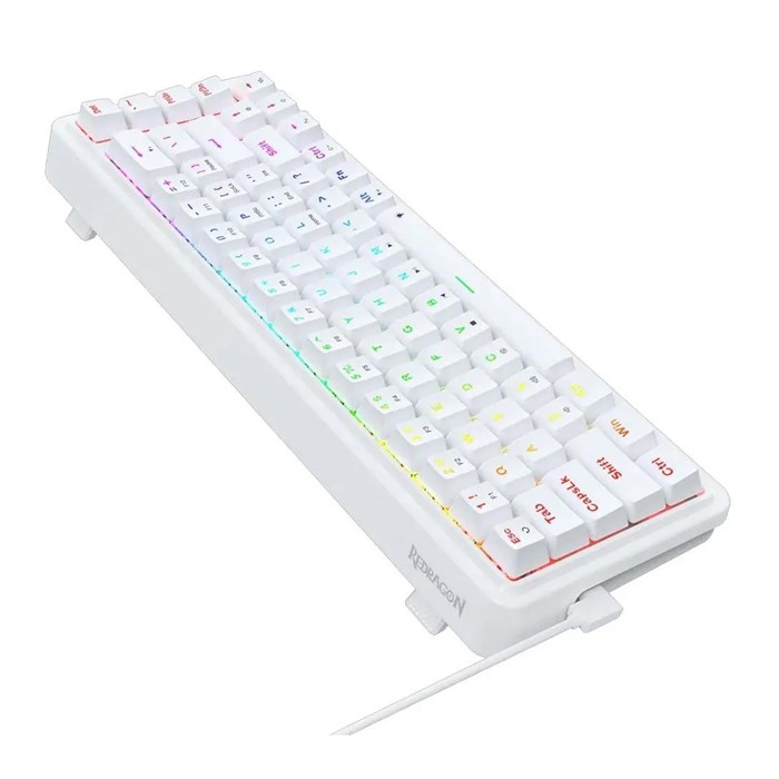 کیبورد با سیم مکانیکال گیمینگ ردراگون مدل K709 Gasket RGB White - 2