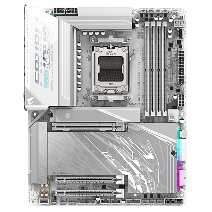 مادربرد گیگابایت مدل X870E AORUS ELITE X3D ICE AM5 - 5