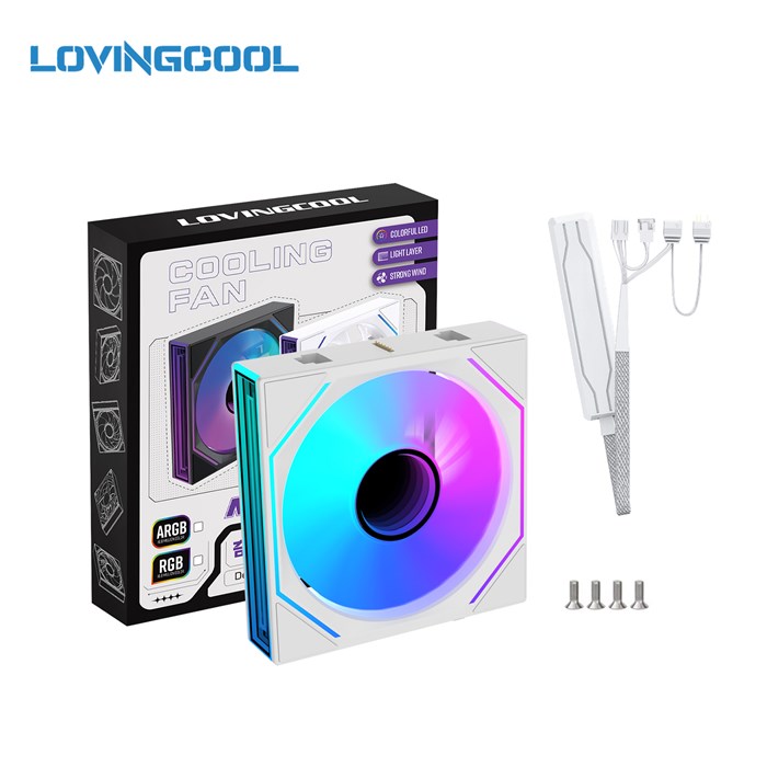 فن کیس سفید لاوینگ کول مدل  QJ1200 MIRROR WHITE - 3