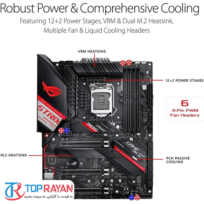 مادربرد ایسوس مدل ROG STRIX Z۴۹۰-H GAMING - 3