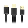 Ugreen US140 Micro USB 3.0 A/M cable with USB 2.0 A/M Repeater