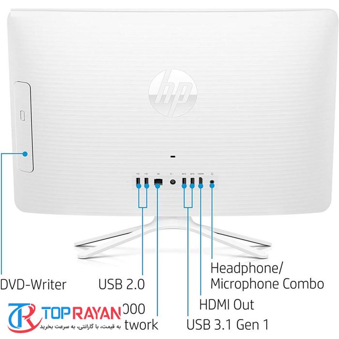 کامپیوتر آماده 20 اینچی اچ پی مدل C412nh-B پردازنده Celeron-J4005 رم 8GB حافظه 1TB گرافیک intel - 3