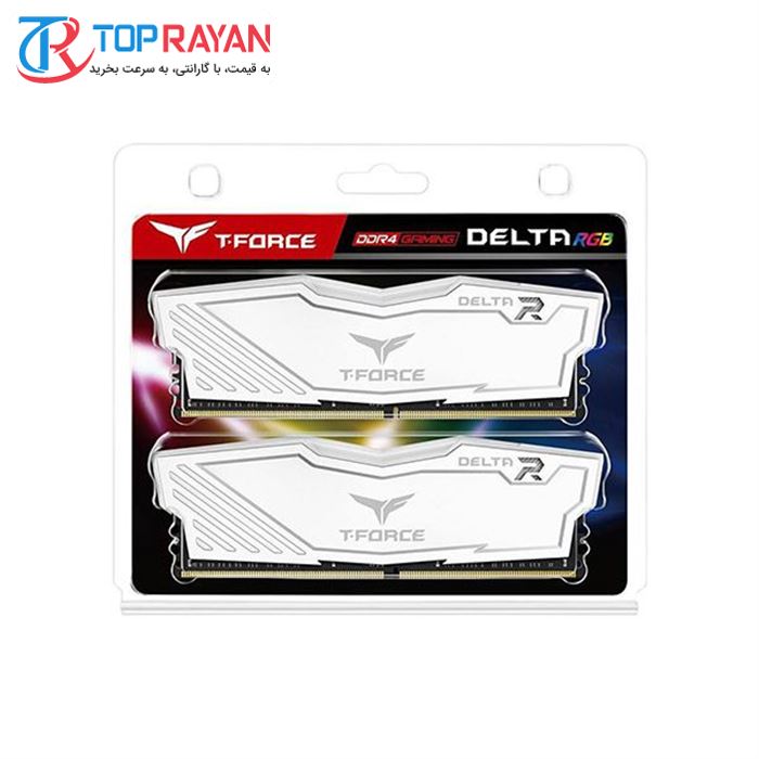 رم دسکتاپ DDR4 دو کاناله 3200 مگاهرتز CL15 تیم گروپ مدل T-Force Delta RGB ظرفیت 32 گیگابایت - 3