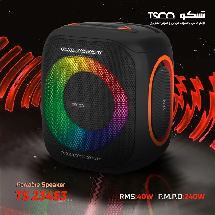 اسپیکر بلوتوثی قابل حمل تسکو مدل TS 23453 - 10