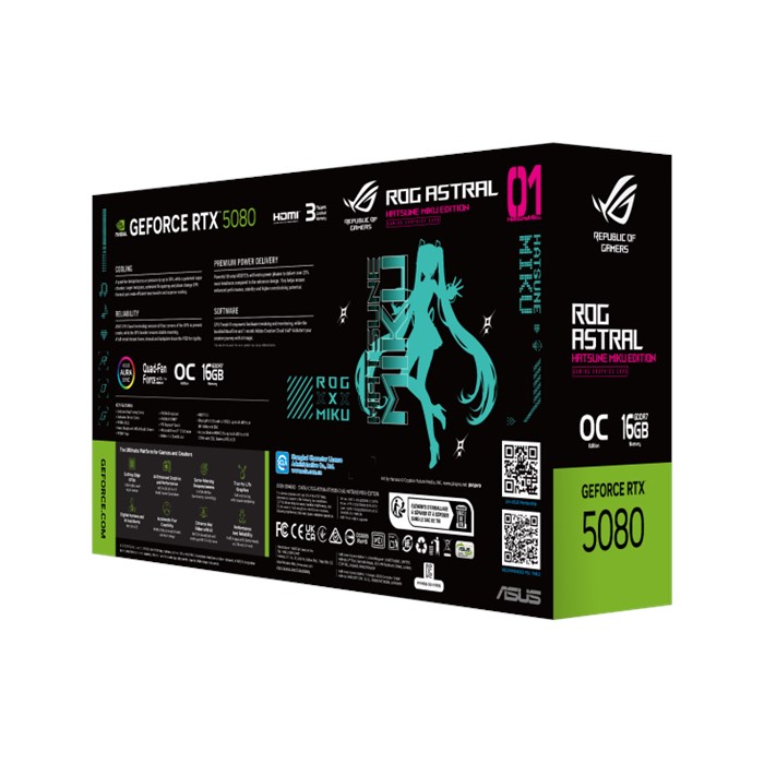 کارت گرافیک ایسوس ROG Astral GeForce RTX 5080 OC HATSUNE MIKU-W - 4