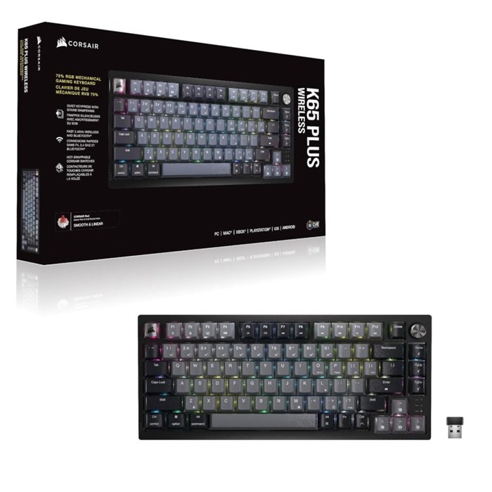 کیبورد گیمینگ کورسیر مدل K65 PLUS WIRELESS 75% RGB - 4