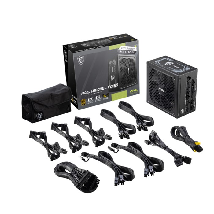 پاور 1000 وات ام اس آی MAG A1000GL PCIE5 Full Modular - 3