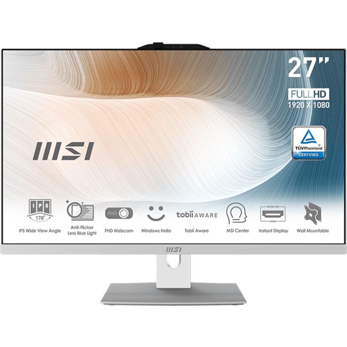 کامپیوتر All In One ام اس آی 27 اینچی مدل Modern AM272P 12M پردازنده Core i5 1240P رم 16GB حافظه 1TB SSD گرافیک Intel غیرلمسی