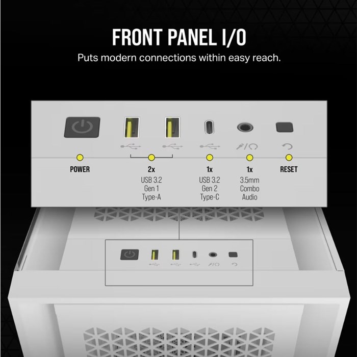 کیس کورسیر سفید 5000D CORE AIRFLOW - 9
