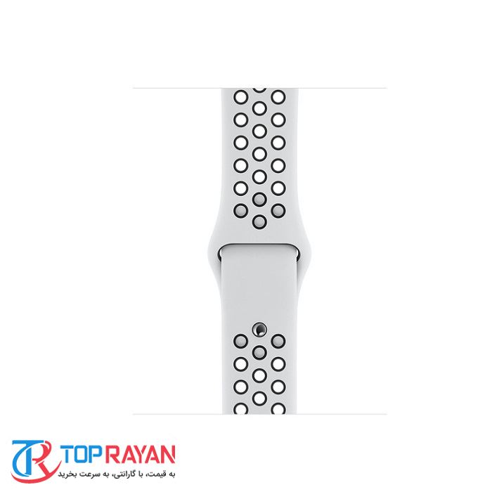 ساعت مچی هوشمند اپل واچ سری۵ ۴۴ میلیمتر با بند Pure Platinum/Black Nike Sport - 4