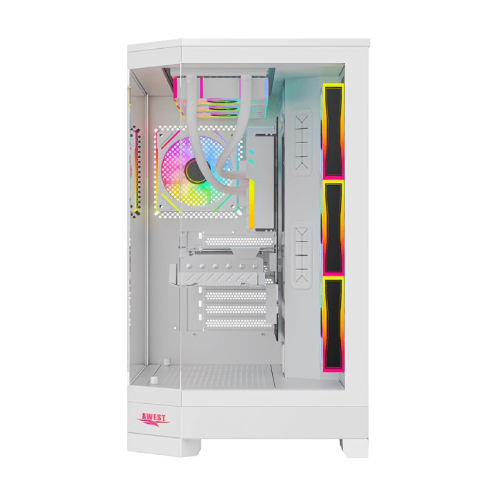 کیس گیمینگ سفید اوست مدل GT-AQ1-MW - 4