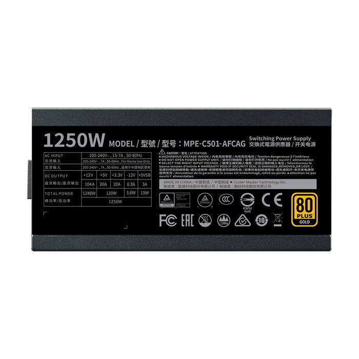 پاور 1250 وات کولر مستر MWE GOLD 1250 Gold Full Modular - 2