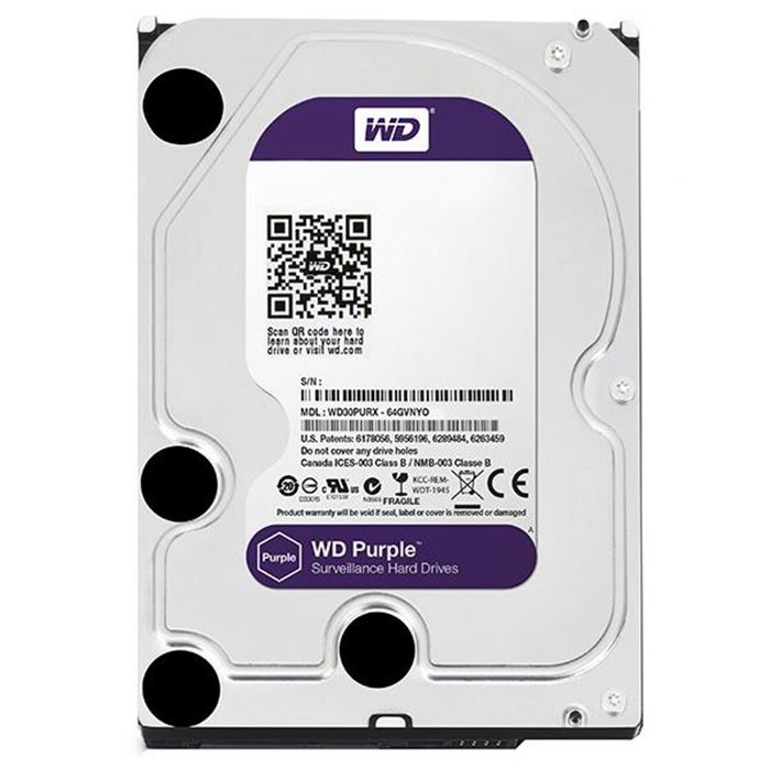 هارددیسک اینترنال وسترن دیجیتال سری Purple مدل WD30PURZ ظرفیت 3 ترابایت - 5