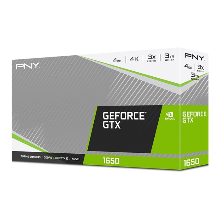 کارت گرافیک پی ان وای مدل GeForce GTX 1650 4GB GDDR6 Dual Fan با حافظه ۴ گیگابایت