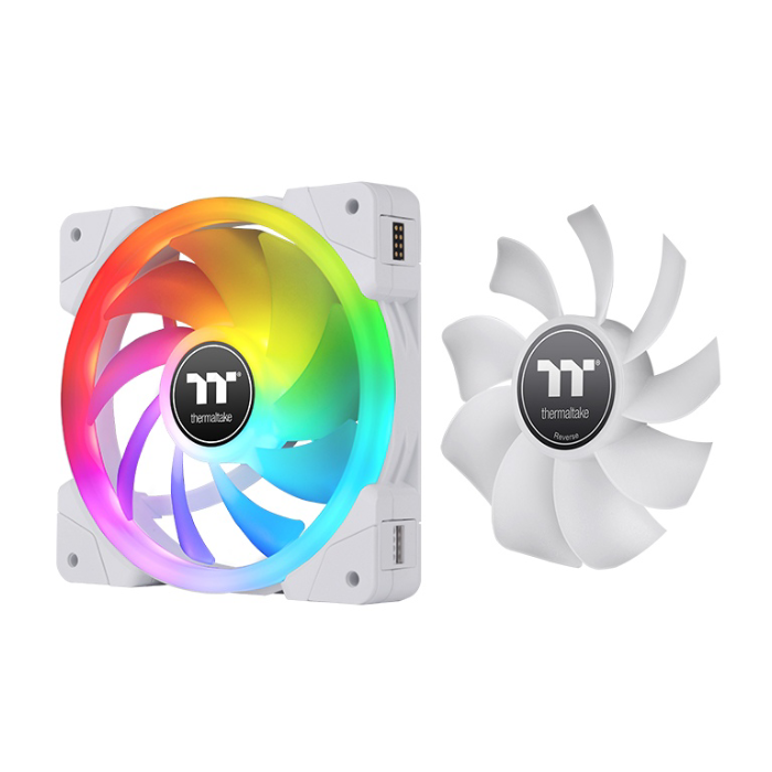 فن کیس ترمالتیک مدل SWAFAN EX12 RGB PC Cooling Fan White TT Premium Edition پک 3 عددی - 2