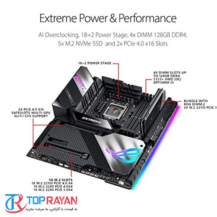 مادربرد ایسوس مدل ROG Maximus XIII WiFi Z590 سوکت 1200 - 4