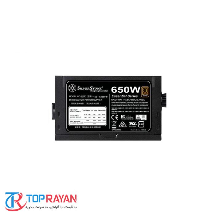 منبع تغذیه کامپیوتر سیلوراستون مدل Essential SST-ET650-B - 3
