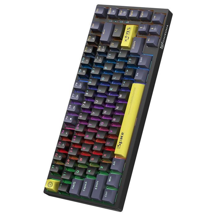 کیبورد گیمینگ اونیکوما مدل G52، مکانیکال سوییچ قهوه ای، Tenkeyless، نورپردازی RGB - 4