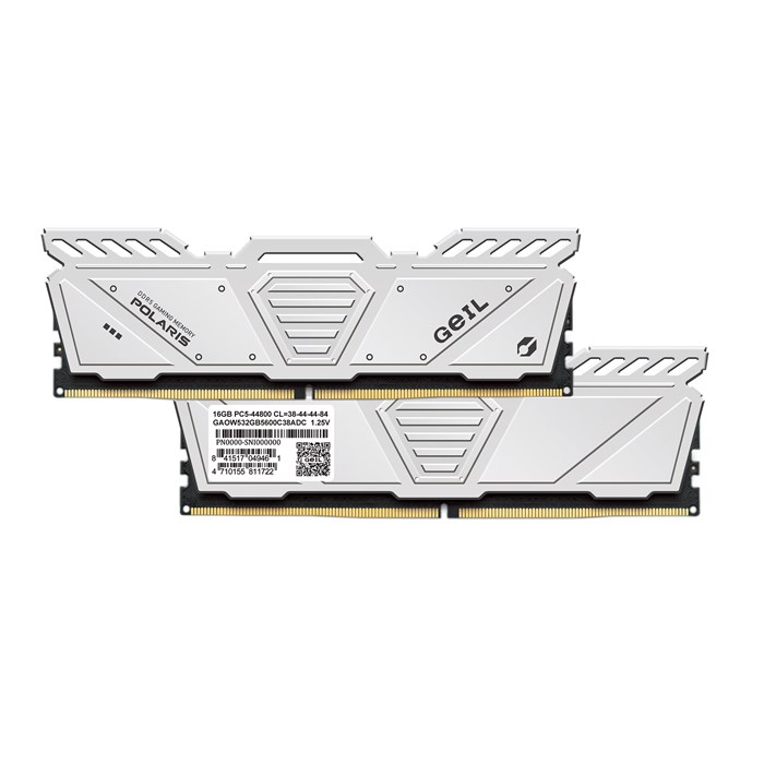 رم کامپیوتر DDR5 تک کاناله 4800 مگاهرتز CL40 گیل Polaris ظرفیت 16 گیگابایت سفید - 3