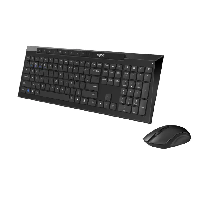 کیبورد و ماوس بی سیم رپو مدل 8210M Black با حروف فارسی - 3