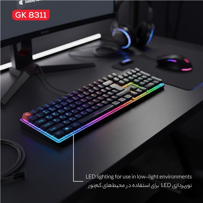 کیبورد مخصوص بازی تسکو مدل GK8311 Apollo - 5