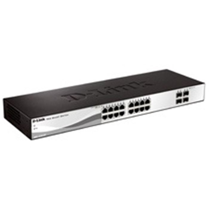 سوییچ 20 پورت و گیگابیتی دی-لینک مدل DGS-1210-20 با 16 پورت UTP و 4 پورت SFP