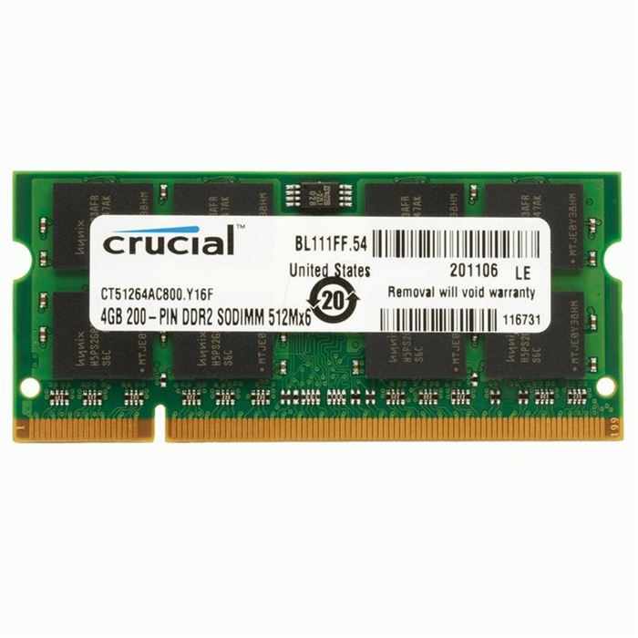 رم لپ تاپ DDR2 کروشیال  PC2 6400s MHz ظرفیت 4گیگابایت - 4