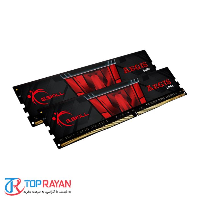 رم کامپیوتر DDR4 تک کاناله 3200 مگاهرتز CL16 جی اسکیل مدل AEGIS ظرفیت 16 گیگابایت - 3