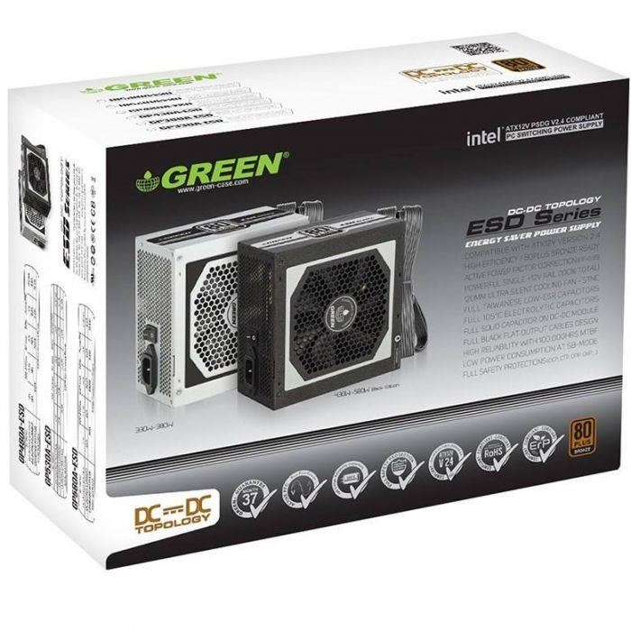 منبع تغذیه کامپیوتر نیمه ماژولار گرین مدل GP380A-ESD - 4