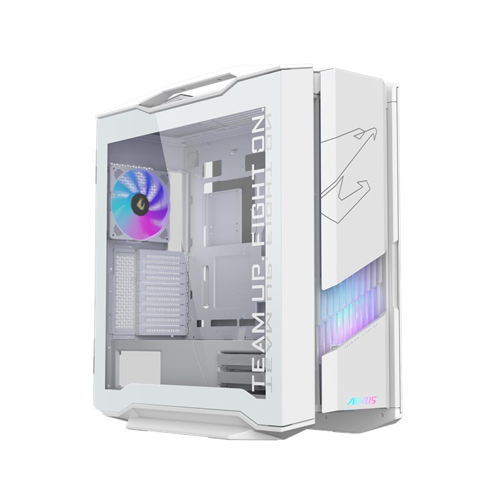 کیس گیمینگ گیگابایت سفید AORUS C601 GLASS ICE GLOBAL - 3
