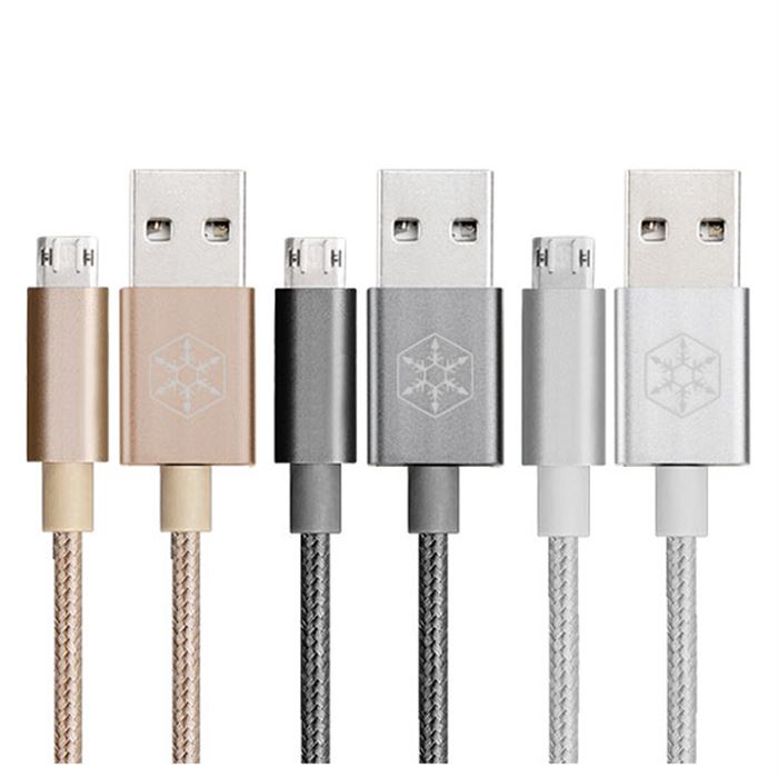 کابل تبدیل USB به Micro USB سیلوراستون مدل CPU01 طول 1.8 متر - 3