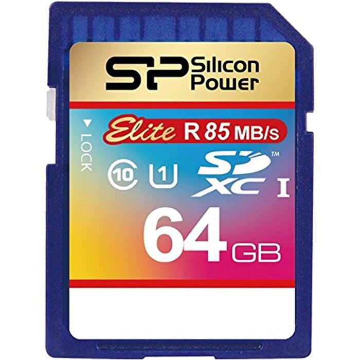 کارت حافظه SDXC سیلیکون پاور مدل Elite کلاس 10 استاندارد UHS-I U1 سرعت 85MBps ظرفیت 64 گیگابایت