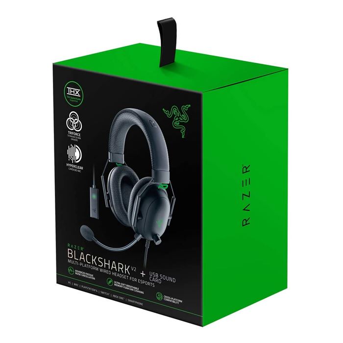 هدست گیمینگ با سیم ریزر مدل BLACKSHARKv2 + USB SOUND CARD - 11