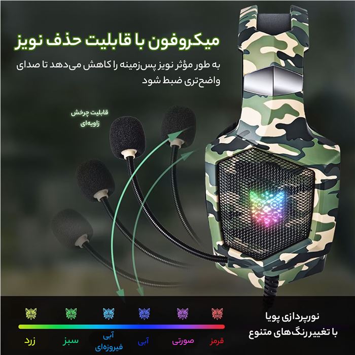هدفون مخصوص بازی اونیکوما مدل K8 - 11
