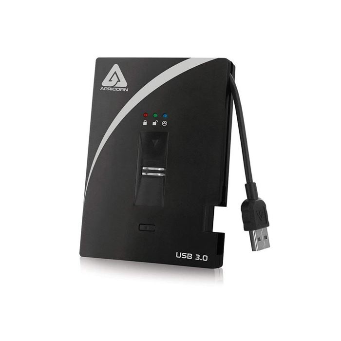 هارد اکسترنال آپریکورن مدل Aegis Bio 3 مجهز به حسگر اثرانگشت ظرفیت 1 ترابایت - 3